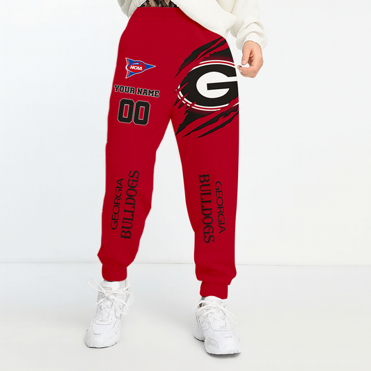LIMITED DROP - NEW CUSTOMIZED | NCAA FBS06 GEB GE BULLGOGS UNISEX LONG PANTS