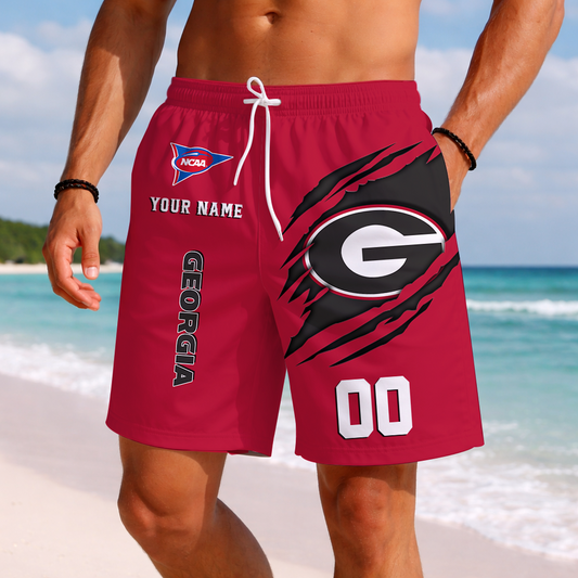 LIMITED DROP - NEW CUSTOMIZED | NCAA FBS06 GEB GE BULLGOGS SHORT PANTS