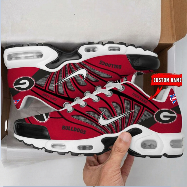 ELITE EDITION - NEW CUSTOMIZED NCAA FBS06 GEB GE BULLGOGS UNISEX AIR MAX PLUS SNEAKERS