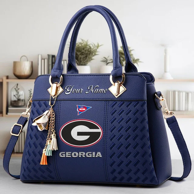 LIMITED EDITION - NEW CUSTOMIZED NCAA FBS06 GEB GE BULLGOGS ZIP HANDBAG MULTICOLOR