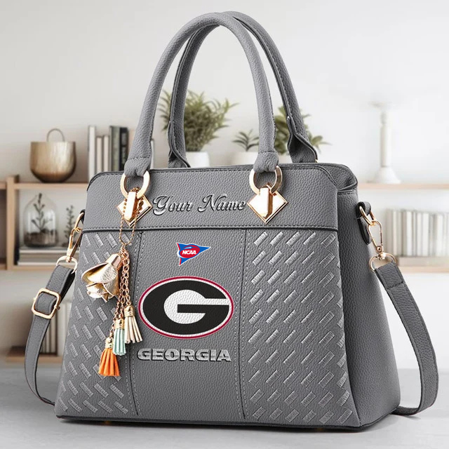 LIMITED EDITION - NEW CUSTOMIZED NCAA FBS06 GEB GE BULLGOGS ZIP HANDBAG MULTICOLOR