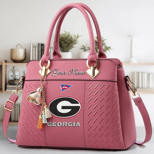 LIMITED EDITION - NEW CUSTOMIZED NCAA FBS06 GEB GE BULLGOGS ZIP HANDBAG MULTICOLOR