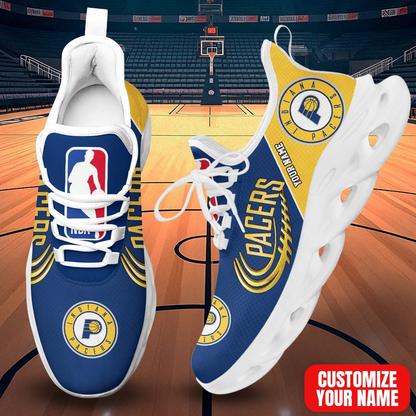 FINAL SALE - NEW CUSTOMIZED NBA06 IPA INDIANA PACERS PREMIUM CLUNKY SNEAKERS