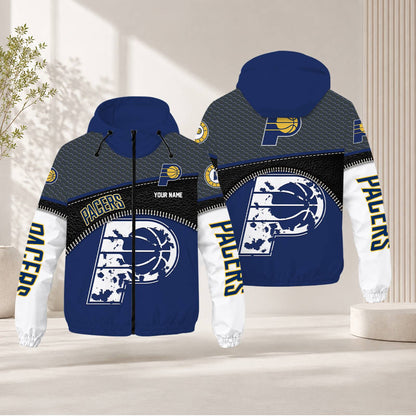 FLASH SALE - NEW CUSTOMIZED NBA06 IPA INDIANA PACERS WINDBREAKER JACKET