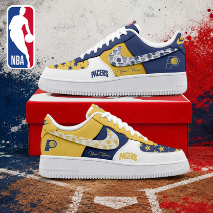 LIMITED EDITION - NEW CUSTOMIZED NBA06 IPA INDIANA PACERS AF1 SNEAKERS