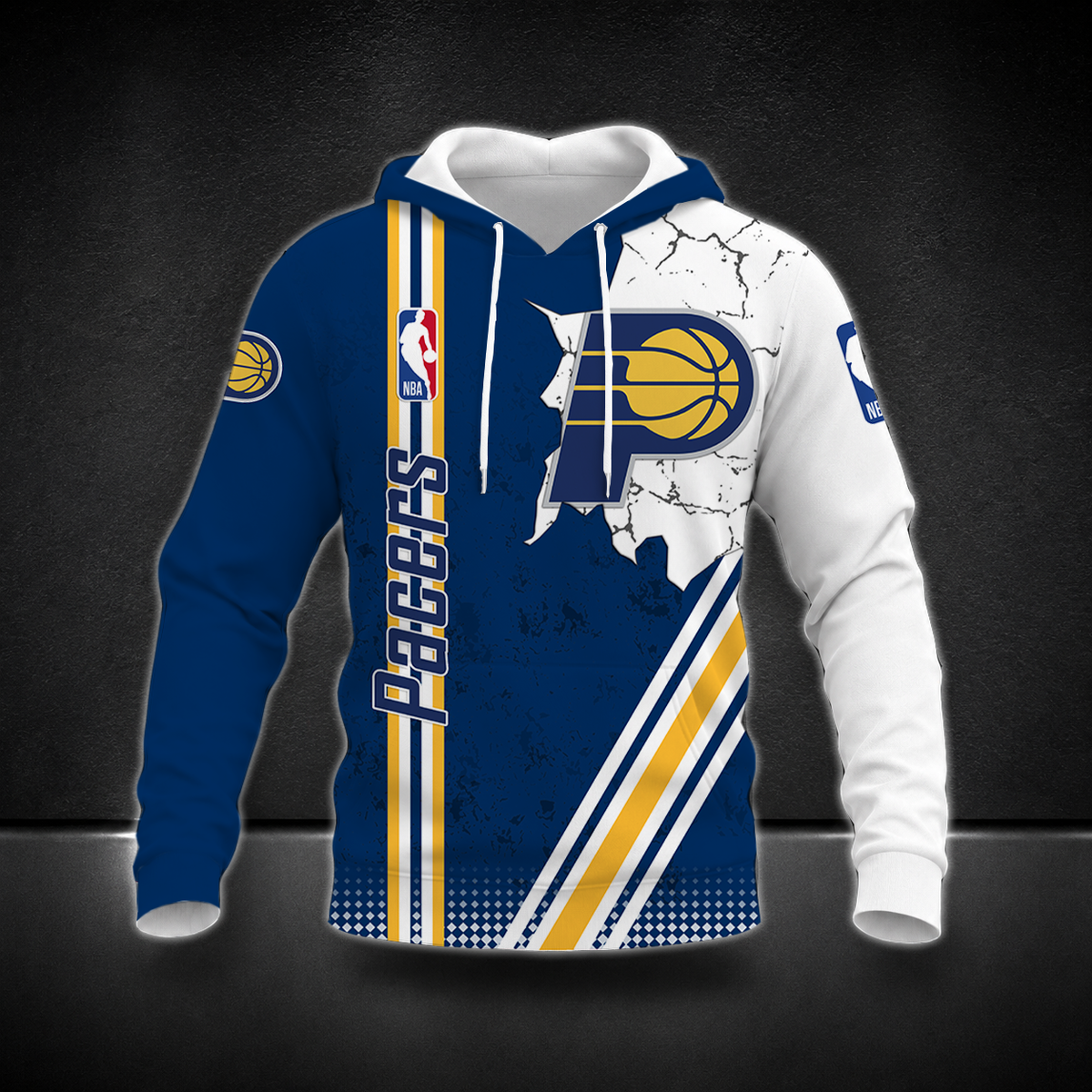 FINAL SALE - NEW CUSTOMIZED NBA06 IPA INDIANA PACERS T-SHIRT, POLO SHIRT, ZIP POLO SHIRT, SWEATSHIRT, HOODIE & ZIP HOODIE