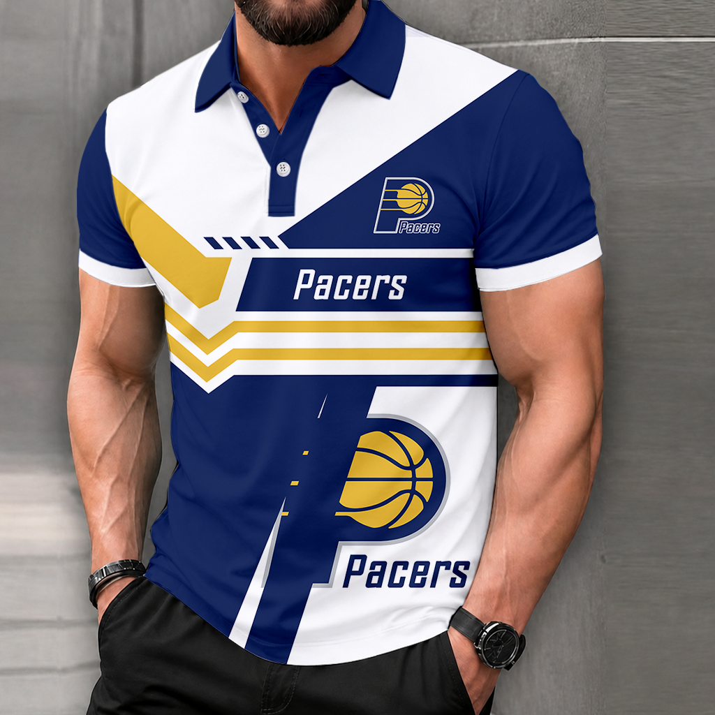 FINAL SALE - NEW CUSTOMIZED NBA06 IPA INDIANA PACERS POLO SHIRT, ZIP POLO SHIRT & T-SHIRTS
