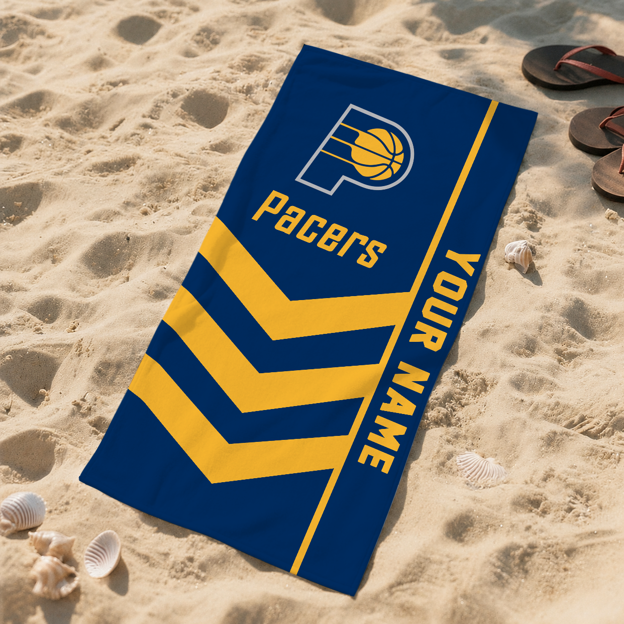 HOT DEAL - NEW CUSTOMIZED NBA06 IPA INDIANA PACERS BEACH TOWEL FOR FAN