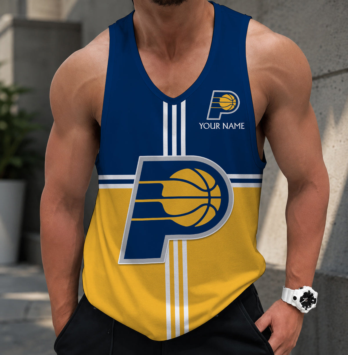 FINAL SALE - NEW CUSTOMIZED NBA06 IPA INDIANA PACERS MEN'S TANK TOP