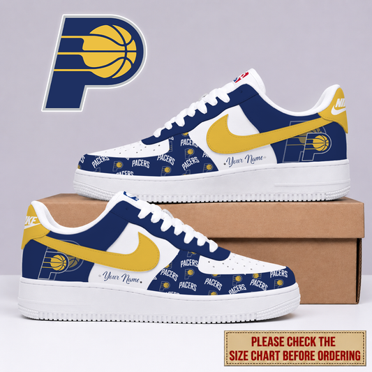 ELITE EDITION - NEW CUSTOMIZED NBA06 IPA INDIANA PACERS AF1 SNEAKERS