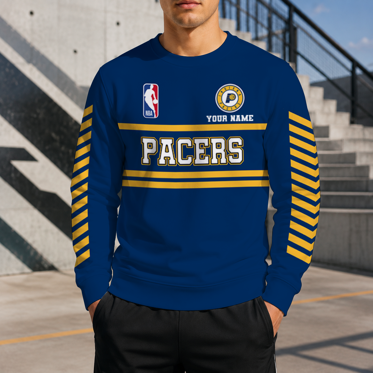 FINAL SALE - NEW CUSTOMIZED NBA06 IPA INDIANA PACERS UNISEX SWEATSHIRT