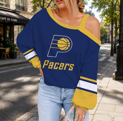 FINAL SALE - NEW CUSTOMIZED NBA06 IPA INDIANA PACERS DROP SHOULDER SWEATSHIRT