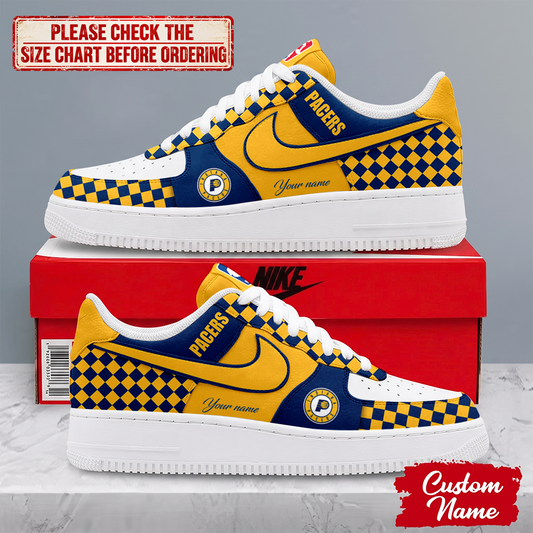 ELITE EDITION - NEW CUSTOMIZED NBA06 IPA INDIANA PACERS AF1 SNEAKERS