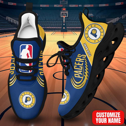 FINAL SALE - NEW CUSTOMIZED NBA06 IPA INDIANA PACERS PREMIUM CLUNKY SNEAKERS