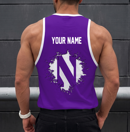 SPECIAL EDITION - NEW CUSTOMIZED NCAA CFH06 NOW NORTHWESTERN WILDCATS UNISEX TANK TOP