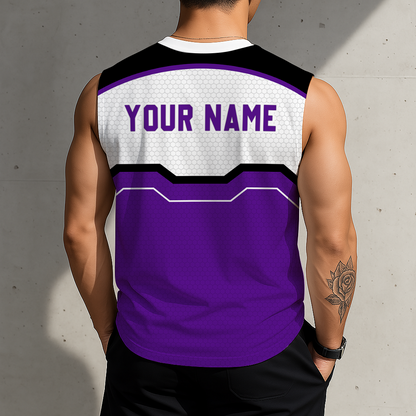 LIMITED EDITION - NEW CUSTOMIZED NCAA CFH06 NOW NORTHWESTERN WILDCATS MEN'S GYM SHIRT