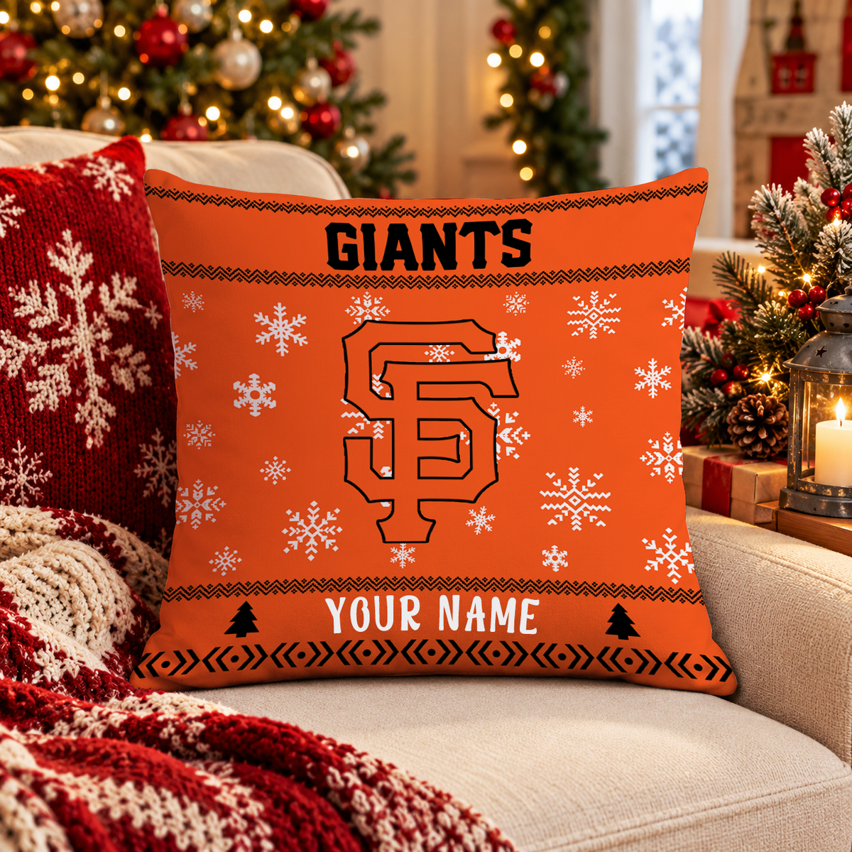 FINAL SALE - NEW PERSONALIZED MLB06 SFG SAN FRANCISCO GIANTS PILLOW CASE