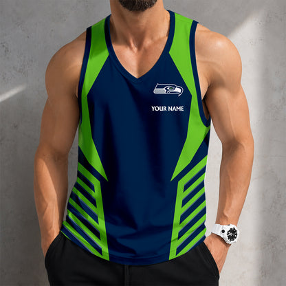 LIMITED EDITION - NEW CUSTOMIZED NFL06 SSH SEATTLE SEAHAWKS TANK TOP