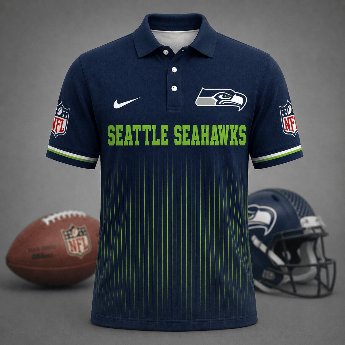 FINAL SALE - NEW CUSTOMIZED NFL06 SSH SEATTLE SEAHAWKS T-SHIRT, POLO SHIRT, ZIP POLO SHIRT, SWEATSHIRT, HOODIE & ZIP HOODIE