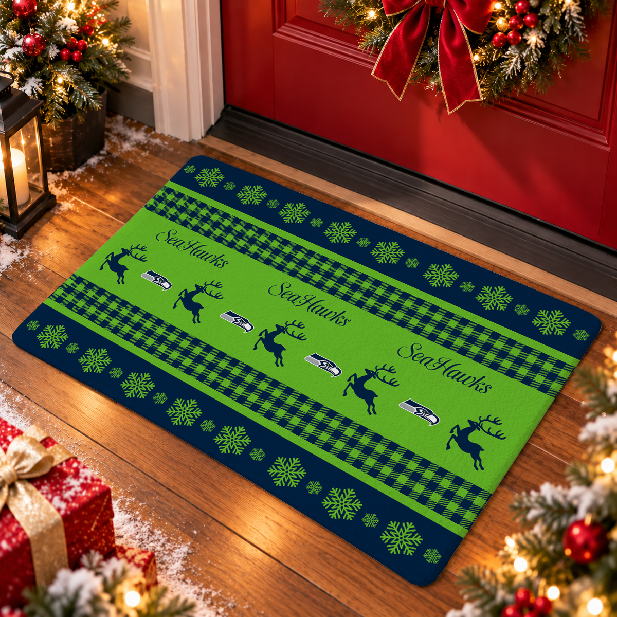 ELITE EDITION - NEW CUSTOMIZED NFL06 SSH SEATTLE SEAHAWKS WATER-ABSORBENT FLOOR MAT