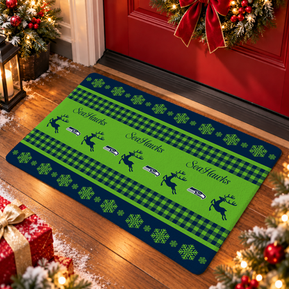 ELITE EDITION - NEW CUSTOMIZED NFL06 SSH SEATTLE SEAHAWKS WATER-ABSORBENT FLOOR MAT