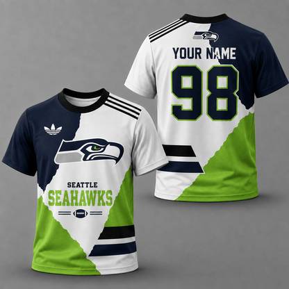 ELITE EDITION - NEW CUSTOMIZED NFL06 SSH SEATTLE SEAHAWKS T-SHIRTS, POLO SHIRT & ZIP POLO SHIRT