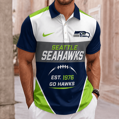 ELITE EDITION - NEW CUSTOMIZED NFL06 SSH SEATTLE SEAHAWKS POLO SHIRT, ZIP POLO SHIRT & T-SHIRTS