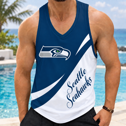 ELITE EDITION - NEW CUSTOMIZED NFL06 SSH SEATTLE SEAHAWKS MEN'S TANK TOP