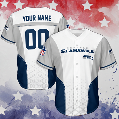 VIRAL EDITION - NEW CUSTOMIZED NFL06 SSH SEATTLE SEAHAWKS BASEBALL JERSEY