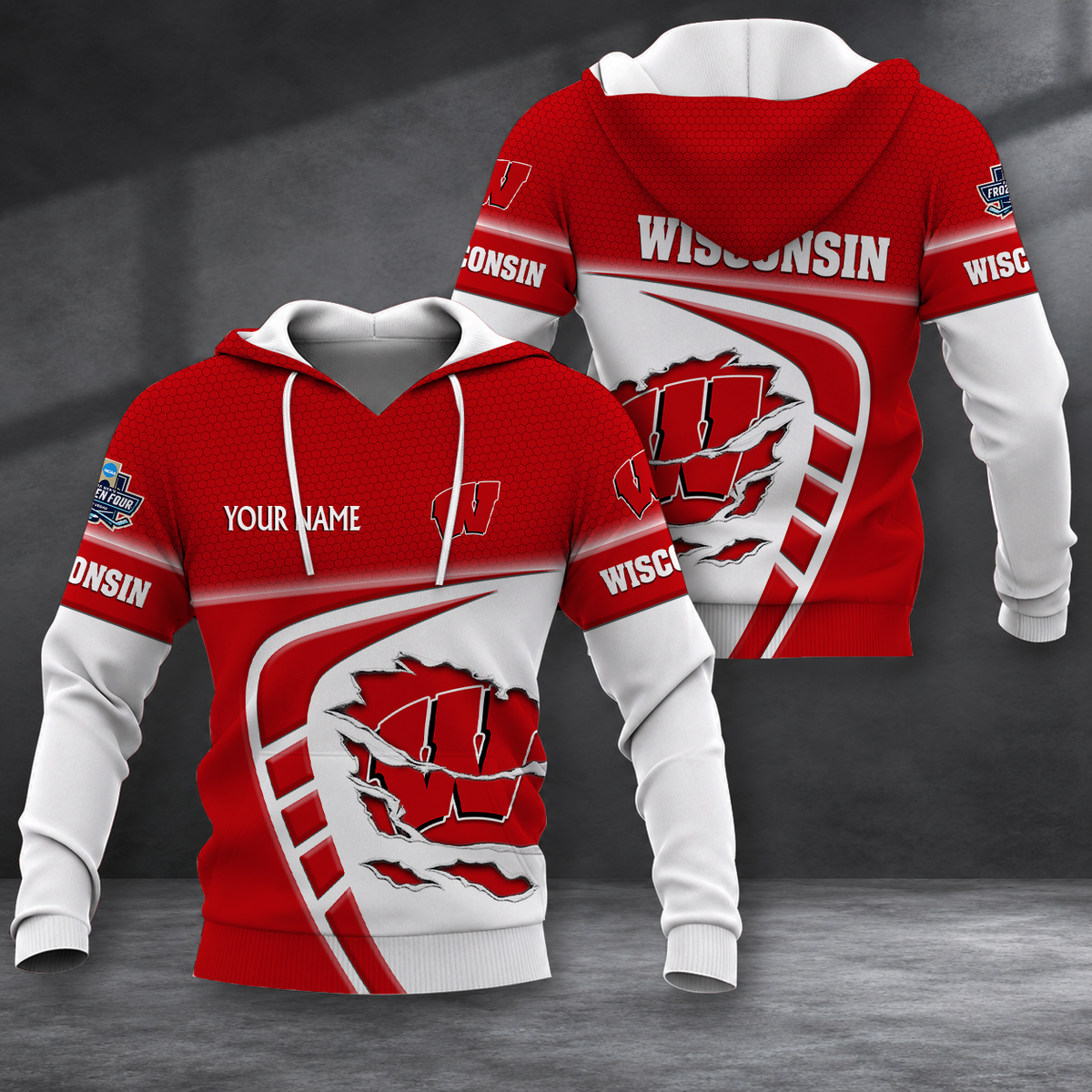ELITE EDITION - NEW CUSTOMIZED NCAA MFF06 WSB WISCONSIN BADGERS HOODIE, ZIP HOODIE, T-SHIRT, POLO SHIRT, ZIP POLO SHIRT & SWEATSHIRT
