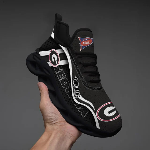 HOT DEAL - NEW CUSTOMIZED NCAA FBS06 GEB GEORGIA BULLDOGS CLUNKY SNEAKERS