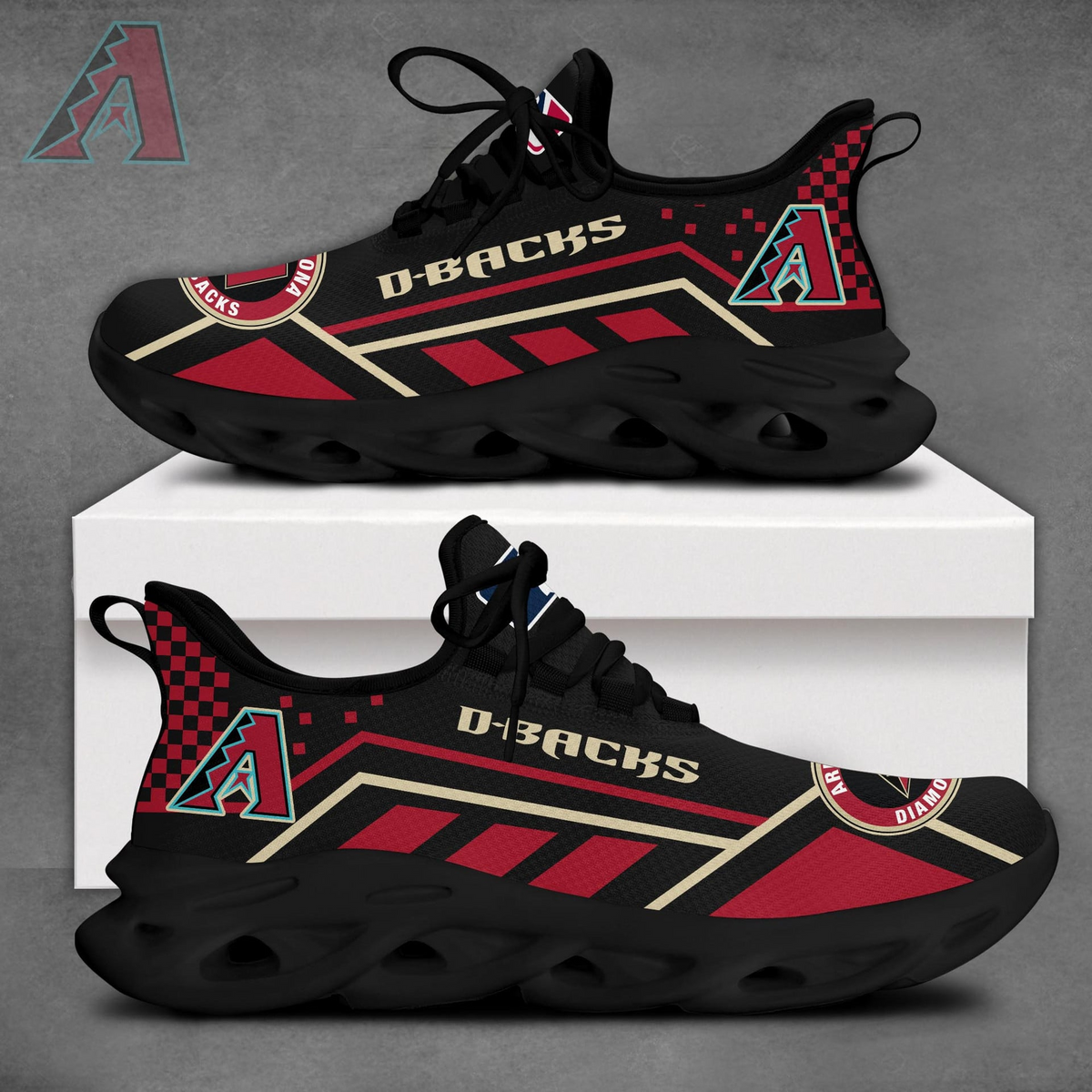 VIRAL EDITION - NEW CUSTOMIZED MLB07 ADS ARIZONA DIAMONDBACKS MAX SOUL SHOES