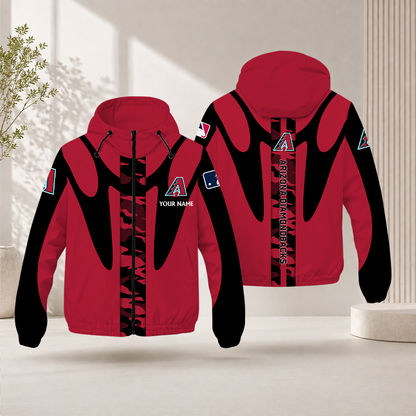 SPECIAL EDITION - NEW CUSTOMIZED MLB07 ADS ARIZONA DIAMONDBACKS WINDBREAKER JACKET
