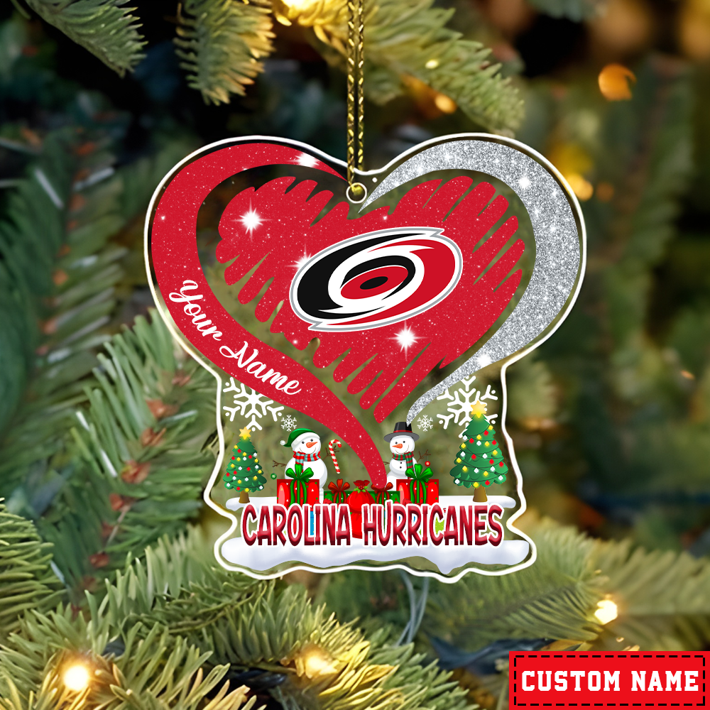 LIMITED EDITION - NEW CUSTOMIZED NHL07 CLH CAROLINA HURRICANES CHRISTMAS ACRYLIC ORNAMENT