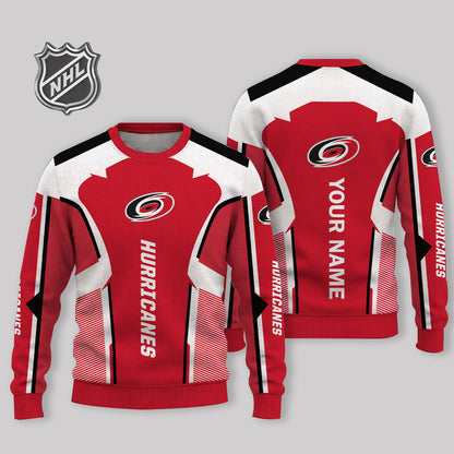 LIMITED EDITION - NEW CUSTOMIZED NHL07 CLH CAROLINA HURRICANES UGLY SWEATER