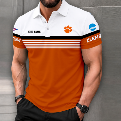 LIMITED EDITION - NEW CUSTOMIZED NCAA FBS07 CST CLEMSON TIGERS POLO SHIRT