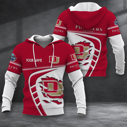 ELITE EDITION - NEW CUSTOMIZED NCAA MFF07 DEP DENVER PIONEERS HOODIE, ZIP HOODIE, T-SHIRT, POLO SHIRT, ZIP POLO SHIRT & SWEATSHIRT