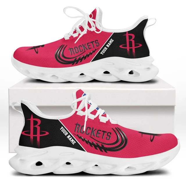 FINAL SALE - NEW CUSTOMIZED NBA07 HRO HOUSTON ROCKETS PREMIUM CLUNKY SNEAKERS