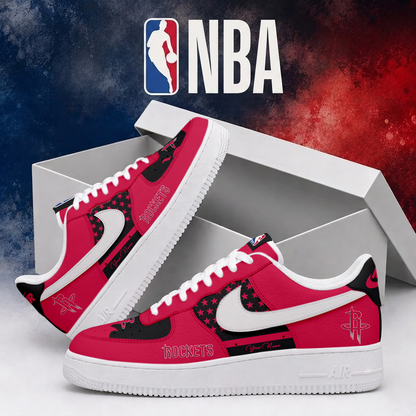 FINAL SALE - NEW CUSTOMIZED NBA07 HRO HOUSTON ROCKETS AF1 SHOES