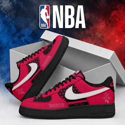 FINAL SALE - NEW CUSTOMIZED NBA07 HRO HOUSTON ROCKETS AF1 SHOES