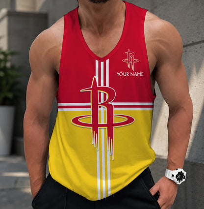 FINAL SALE - NEW CUSTOMIZED NBA07 HRO HOUSTON ROCKETS MEN'S TANK TOP