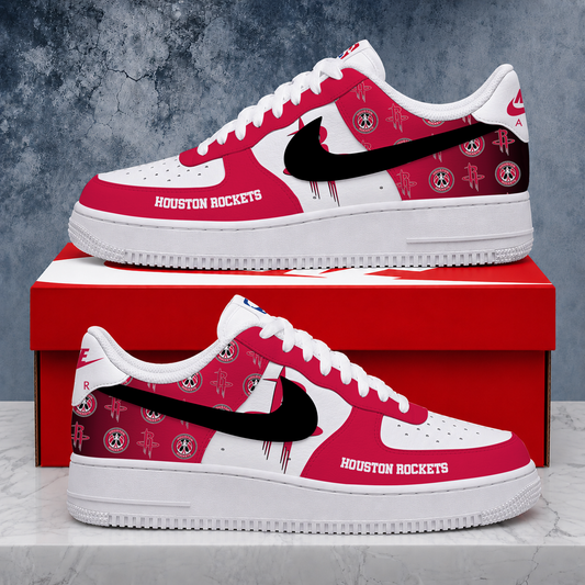 ELITE EDITION - NEW CUSTOMIZED NBA07 HRO HOUSTON ROCKETS AF1 SNEAKERS