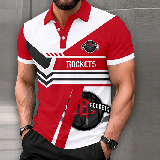 FINAL SALE - NEW CUSTOMIZED NBA07 HRO HOUSTON ROCKETS POLO SHIRT, ZIP POLO SHIRT & T-SHIRTS