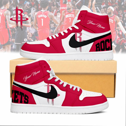 FINAL SALE - NEW CUSTOMIZED NBA07 HRO HOUSTON ROCKETS AIR JORDAN SNEAKERS
