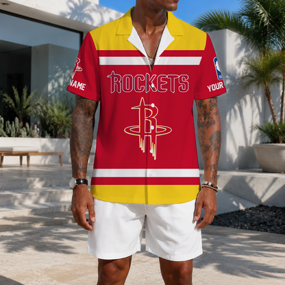 LIMITED EDITION - NEW CUSTOMIZED NBA07 HRO HOUSTON ROCKETS UNISEX HAWAIIAN SHIRT
