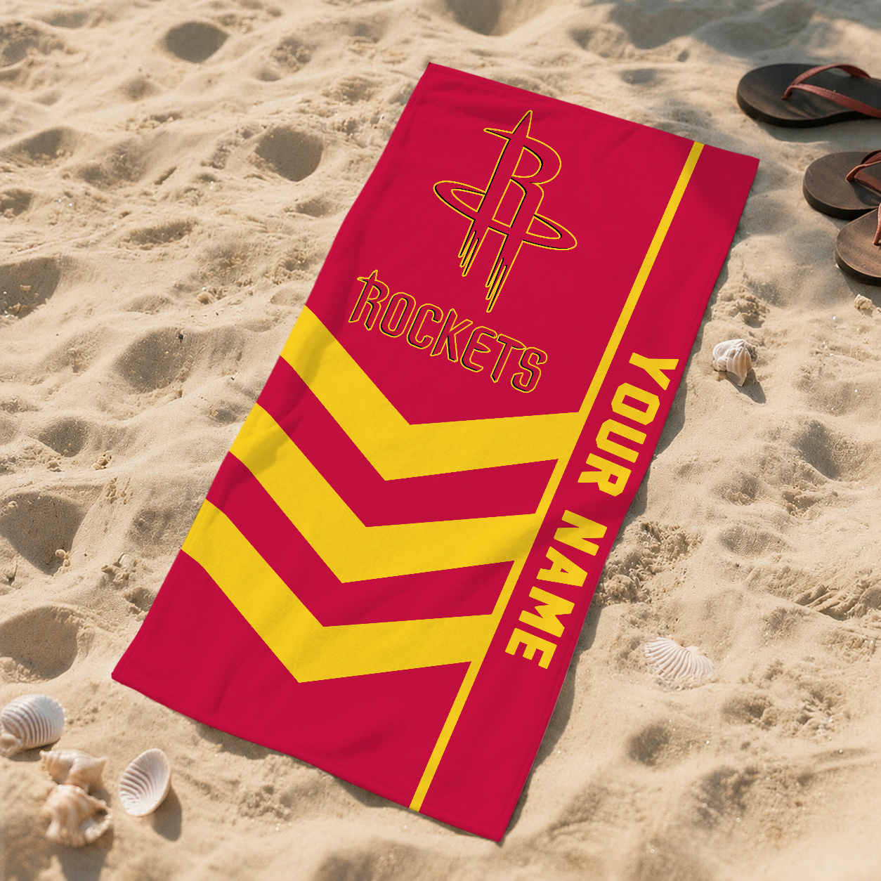 HOT DEAL - NEW CUSTOMIZED NBA07 HRO HOUSTON ROCKETS BEACH TOWEL FOR FAN