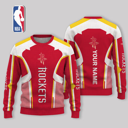 LIMITED EDITION - NEW CUSTOMIZED NBA07 HRO HOUSTON ROCKETS UGLY SWEATER