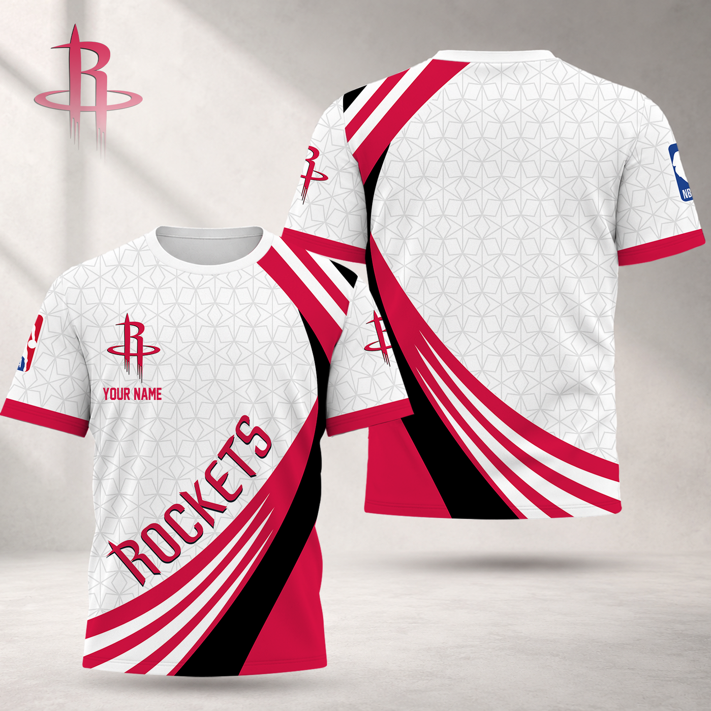 FINAL SALE - NEW CUSTOMIZED NBA07 HRO HOUSTON ROCKETS T-SHIRT, POLO SHIRT, ZIP POLO SHIRT, SWEATSHIRT, HOODIE & ZIP HOODIE