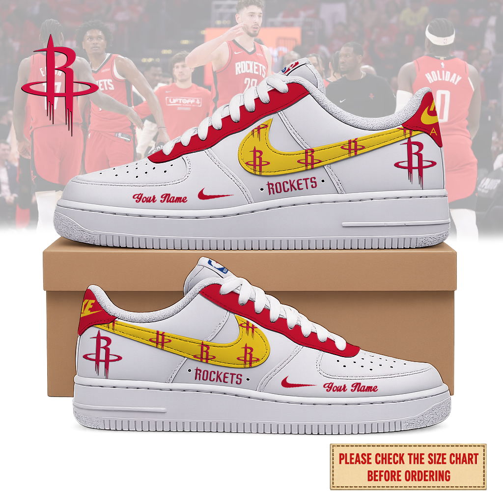 EXCLUSIVE EDITION - NEW CUSTOMIZED NBA07 HRO HOUSTON ROCKETS AF1 SNEAKERS