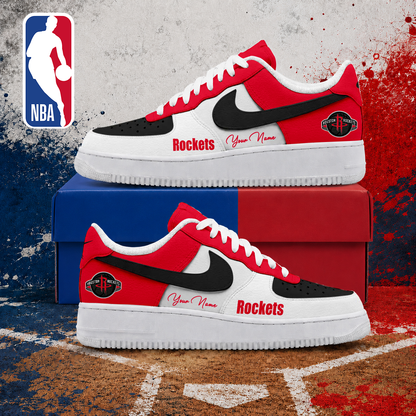 FINAL SALE - NEW CUSTOMIZED NBA07 HRO HOUSTON ROCKETS AF1 SNEAKERS